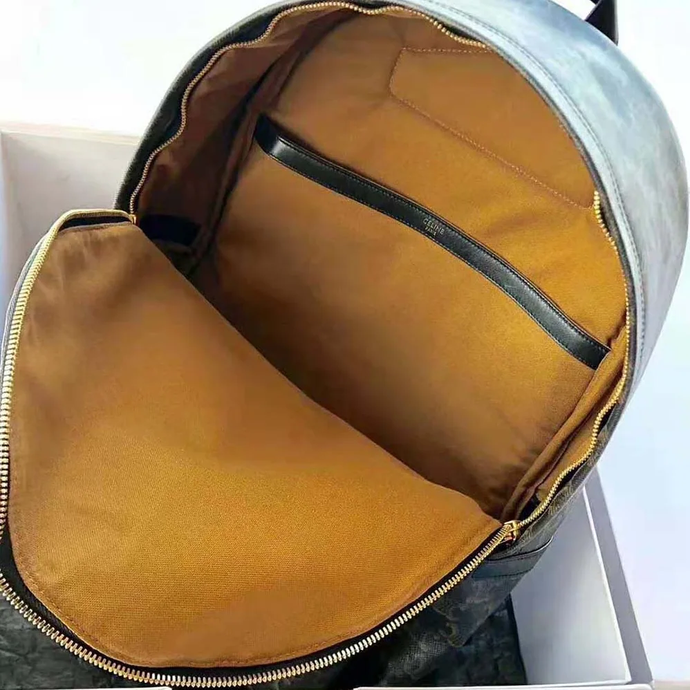 Celine Medium Backpack in Triomphe Canvas and Calfskin for Women Celine Medium Backpack in Triomphe Canvas and Calfskin for Women
