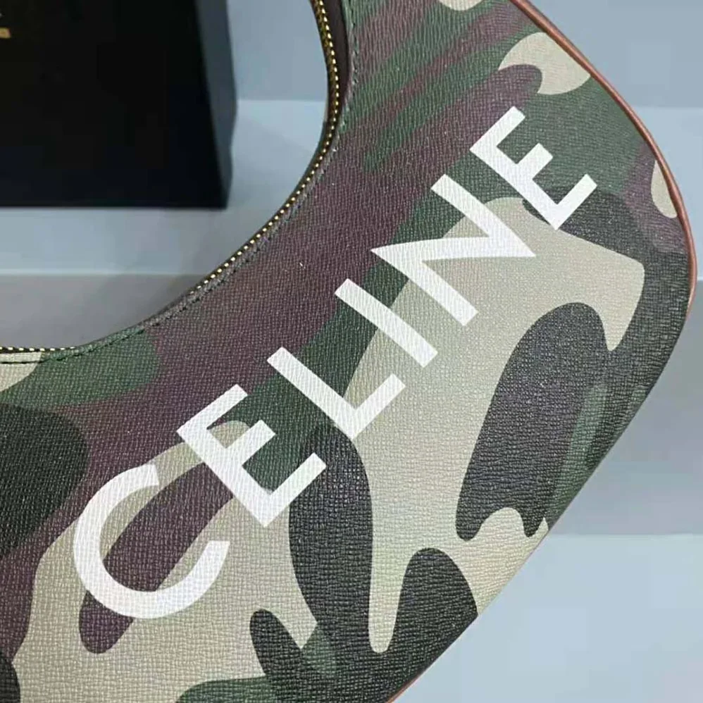 Celine AVA Bag in Canvas with Camouflage and Celine Print for Women