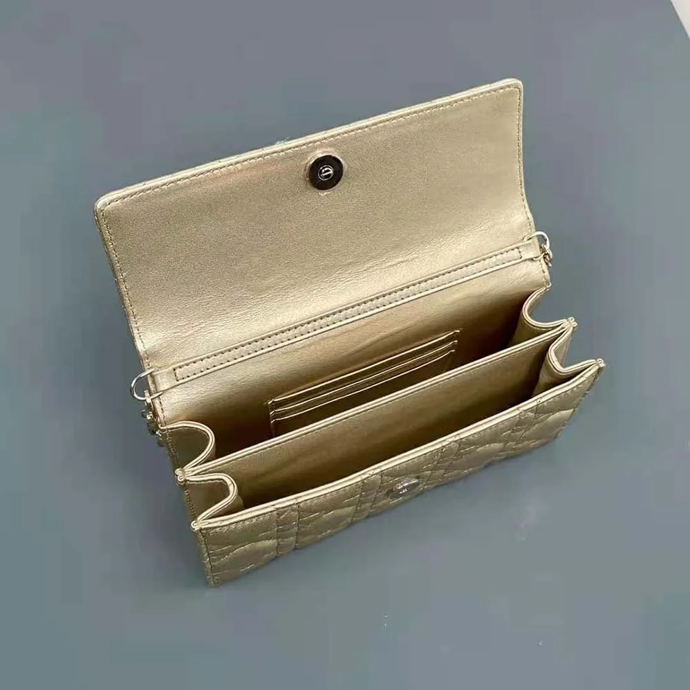 Dior Miss Dior Mini Bag Iridescent Metallic Gold for Women in Tone Cannage Lambskin Dior Miss Dior Mini Bag Iridescent Metallic Gold for Women in Tone Cannage Lambskin