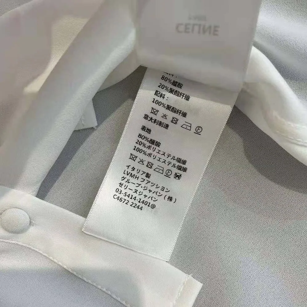 Celine Cropped Romy Shirt in Silk Crepe for Women