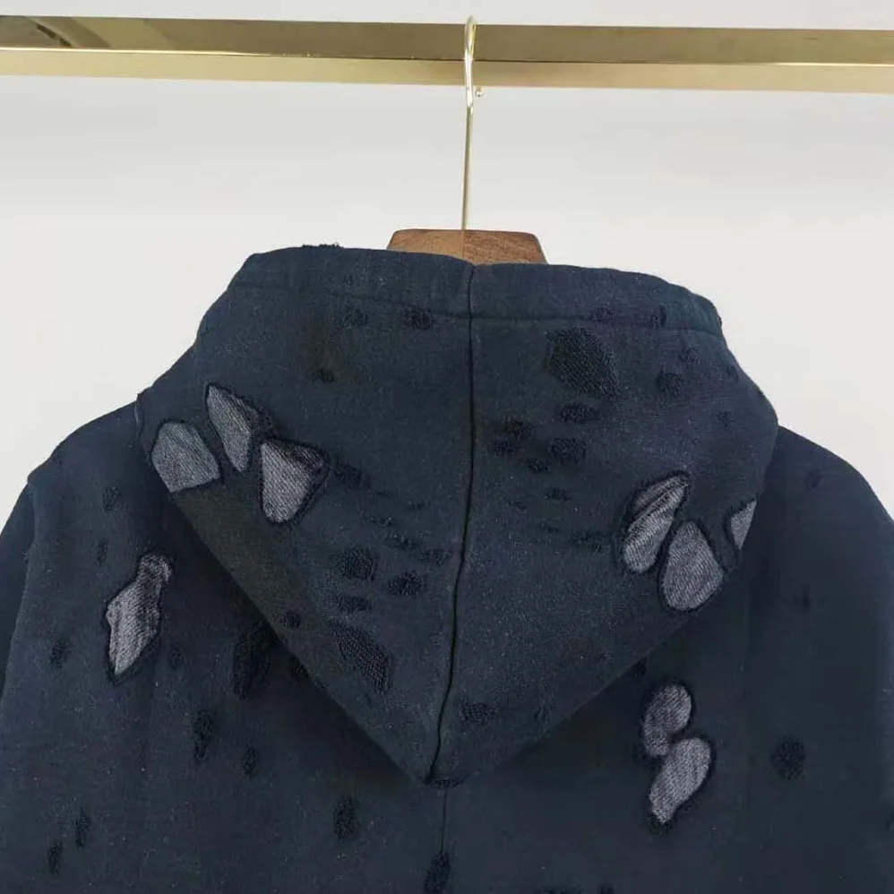 Givenchy Paris Destroyed Hoodie in Coton for Men in Black Givenchy Paris Destroyed Hoodie in Coton for Men in Black