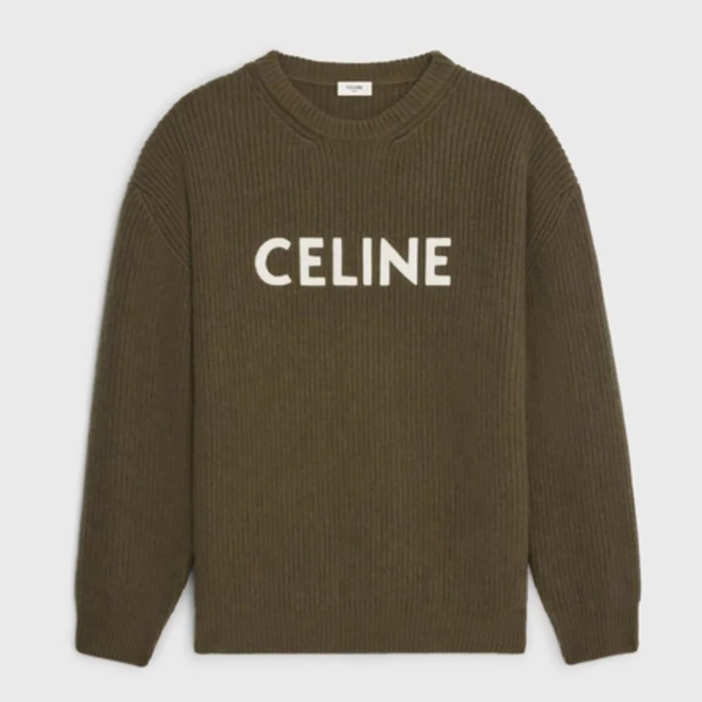 Celine Oversized Celine Sweater in Wool for Women in Green