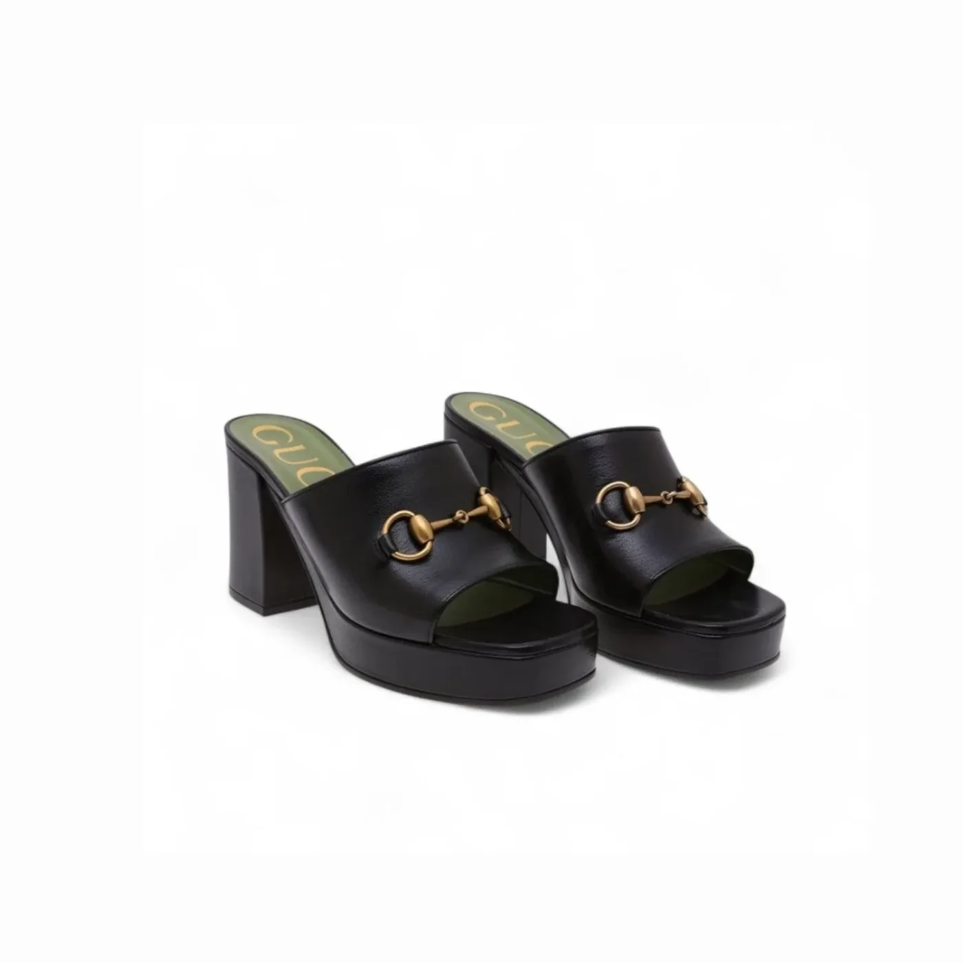 Gucci Horsebit Platform Mules Black
