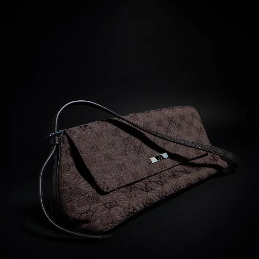Gucci Madison Medium Shoulder Bag in Dark Brown Palladium Hardware