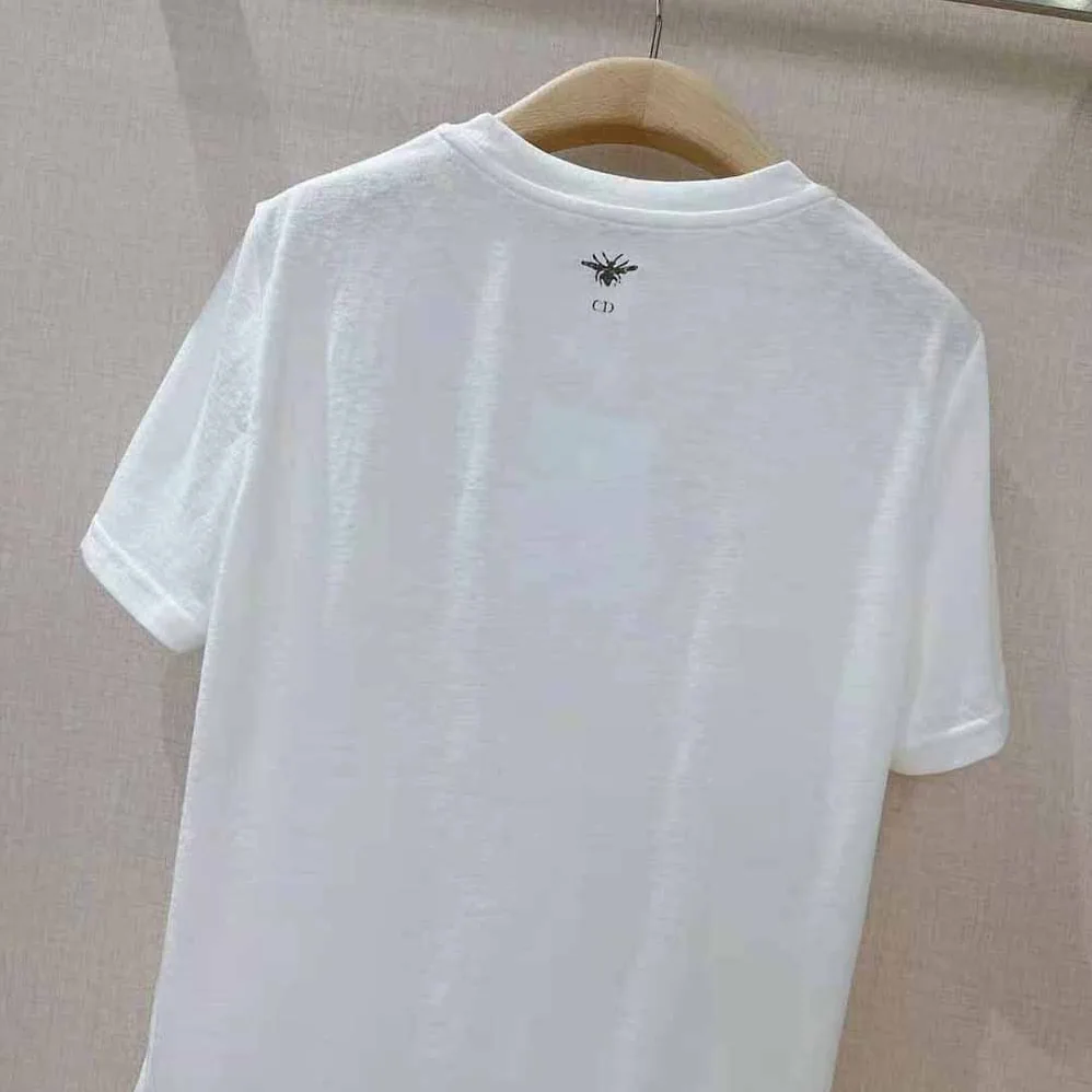 Dior Femininity the Trap T-Shirt Ecru Cotton Jersey and Linen for Men Dior Femininity the Trap T-Shirt Ecru Cotton Jersey and Linen for Men