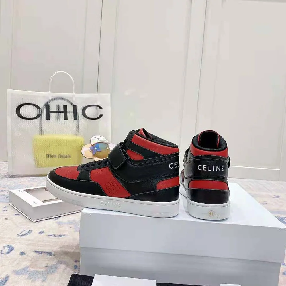 Celine CT-03 High Sneaker with Scratch in Calfskin for Men in Black Celine CT-03 High Sneaker with Scratch in Calfskin for Men in Black