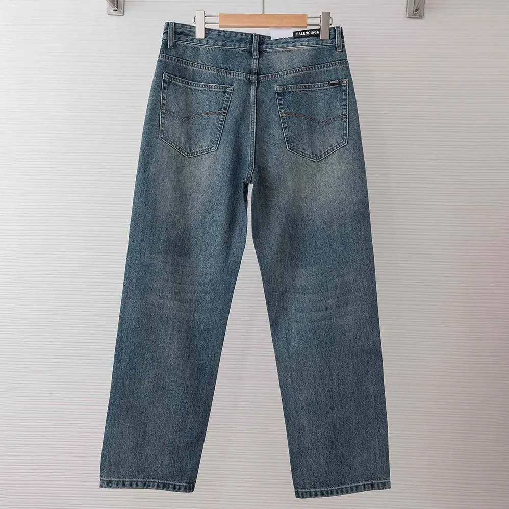 Balenciaga Regular Fit Jeans in Dirty Vintage Blue for Women Balenciaga Regular Fit Jeans in Dirty Vintage Blue for Women
