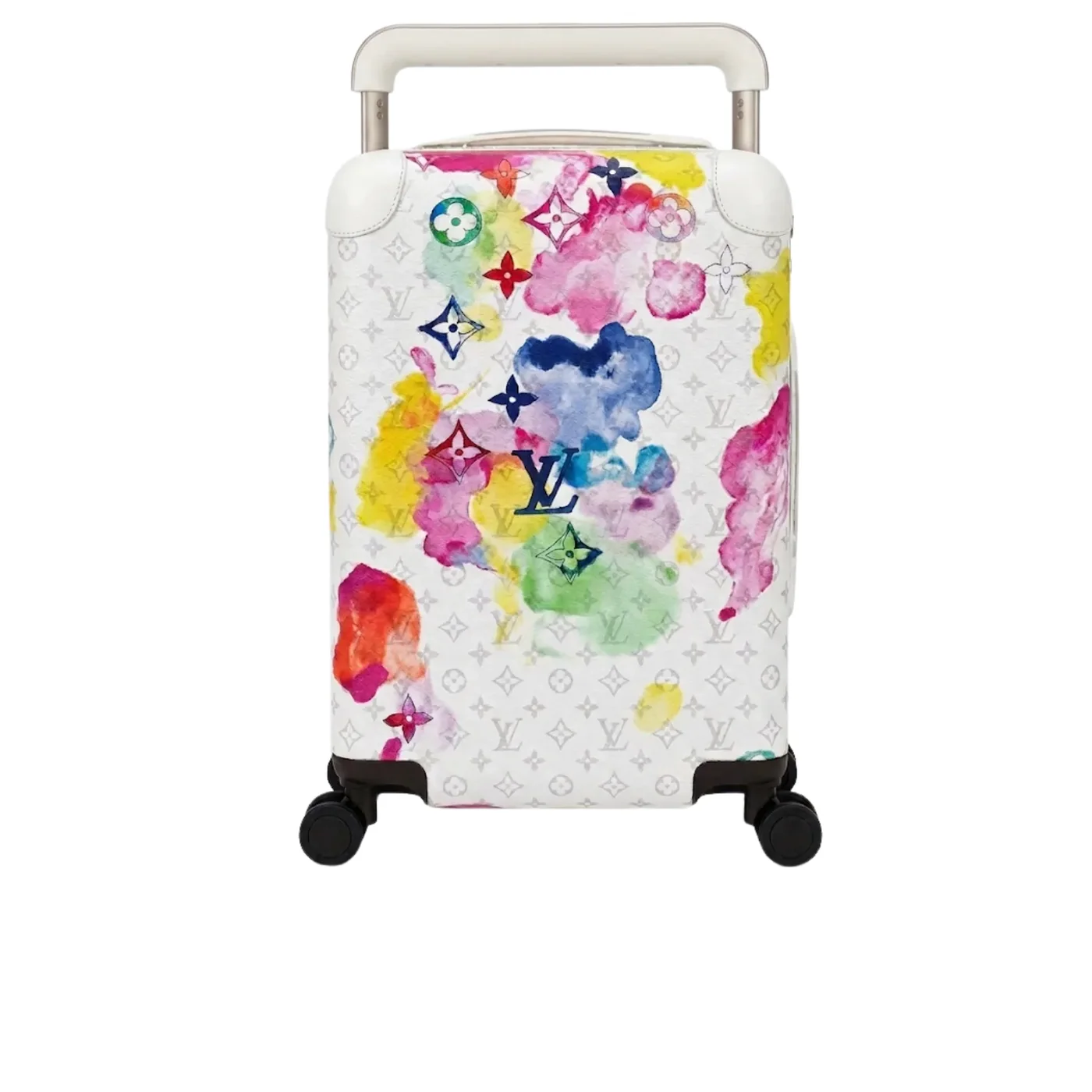 Louis Vuitton Horizon 55 Suitcase in White Silver Hardware