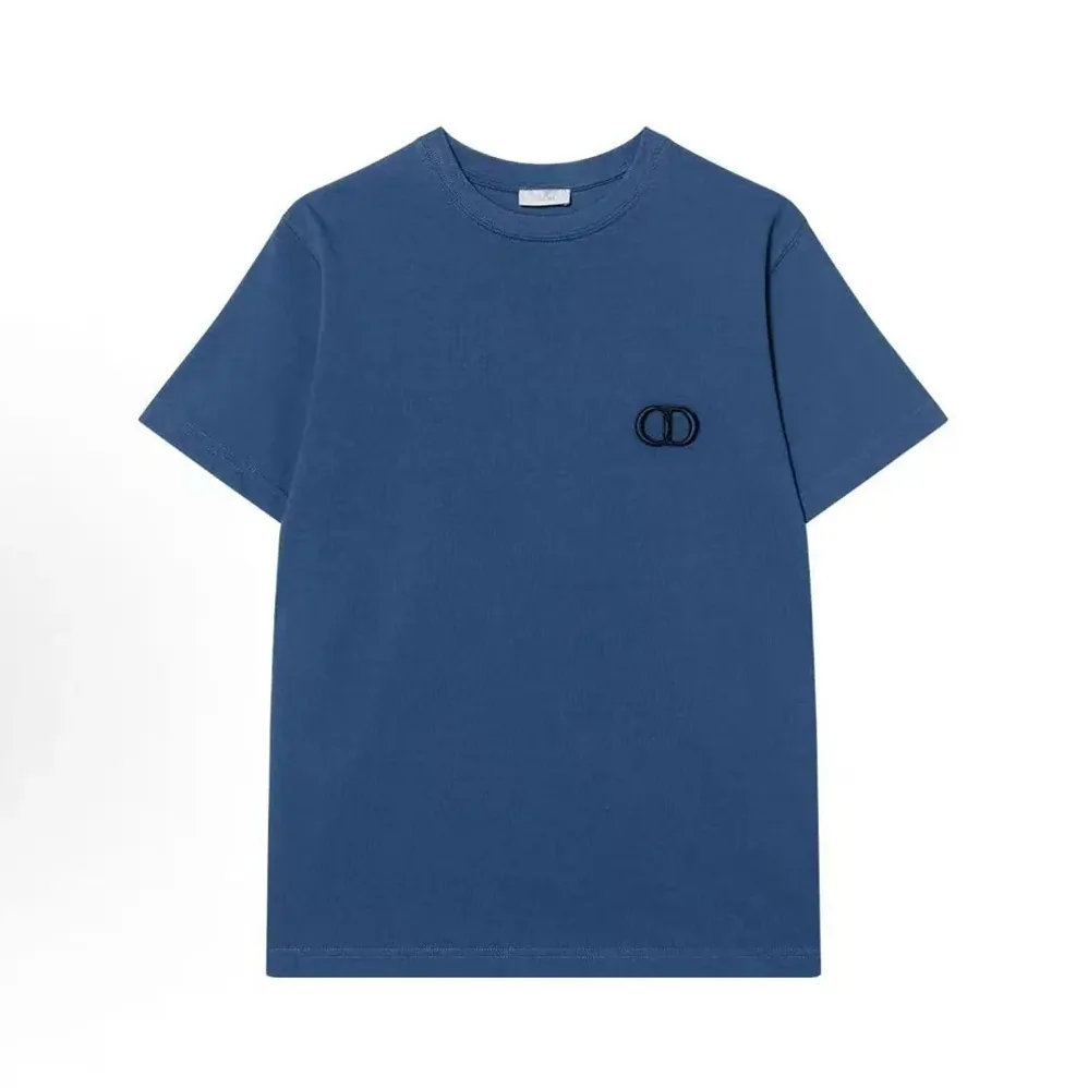 Dior CD Icon T-Shirt Relaxed Fit Navy Cotton Jersey for Men