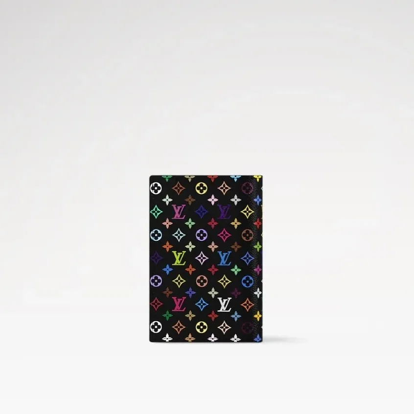Louis Vuitton LV x TM Passport Cover Multicolore Noir / Louis Vuitton LV x TM Passport Cover Multicolore Noir /