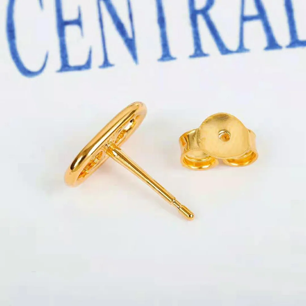 Celine Maillon Triomphe Studs in Brass with Gold Finish for Women
