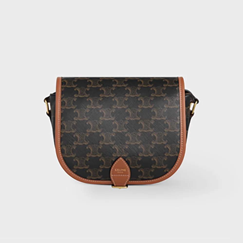 Celine Medium Folco Bag in Triomphe Canvas for Women Celine Medium Folco Bag in Triomphe Canvas for Women