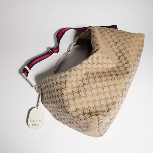 Gucci Brera Large Crossbody Bag / Sand/ Dark Brown Gold Hardware A00B49 FAFV9 9664 Gucci Brera Large Crossbody Bag / Sand/ Dark Brown Gold Hardware A00B49 FAFV9 9664