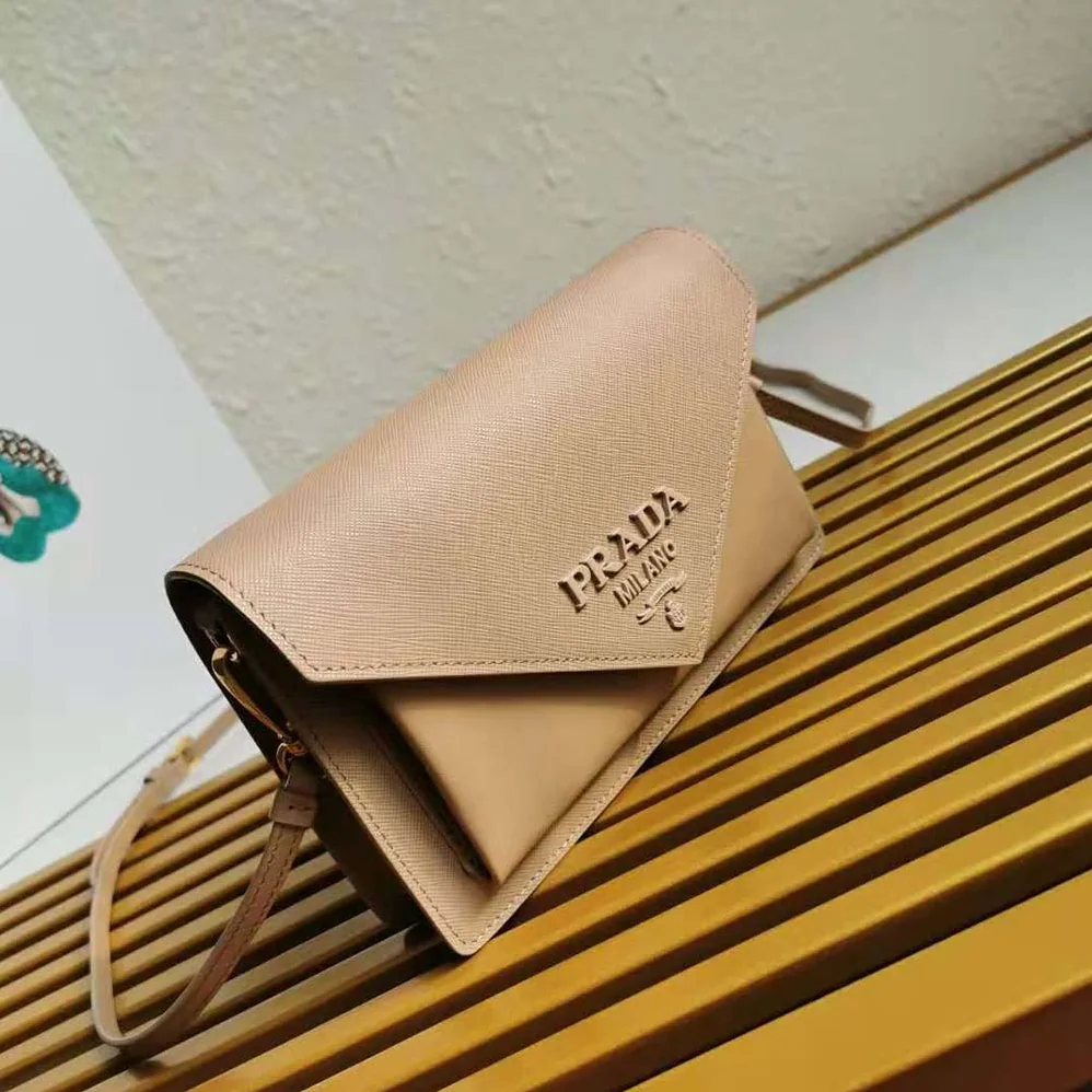 Prada Ladies Saffiano Leather Mini Bag in Sandy Prada Ladies Saffiano Leather Mini Bag in Sandy