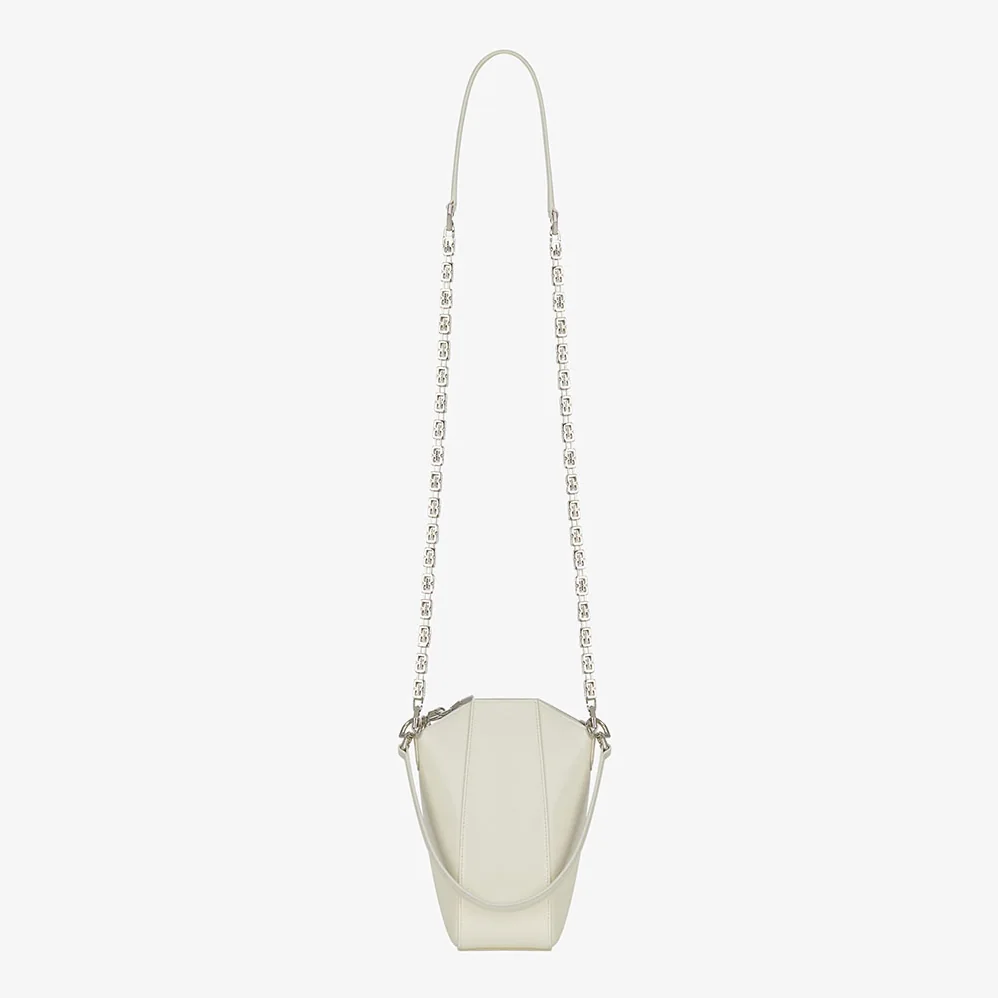Givenchy Mini Antigona Vertical Bag in Box Leather for Women in White Givenchy Mini Antigona Vertical Bag in Box Leather for Women in White