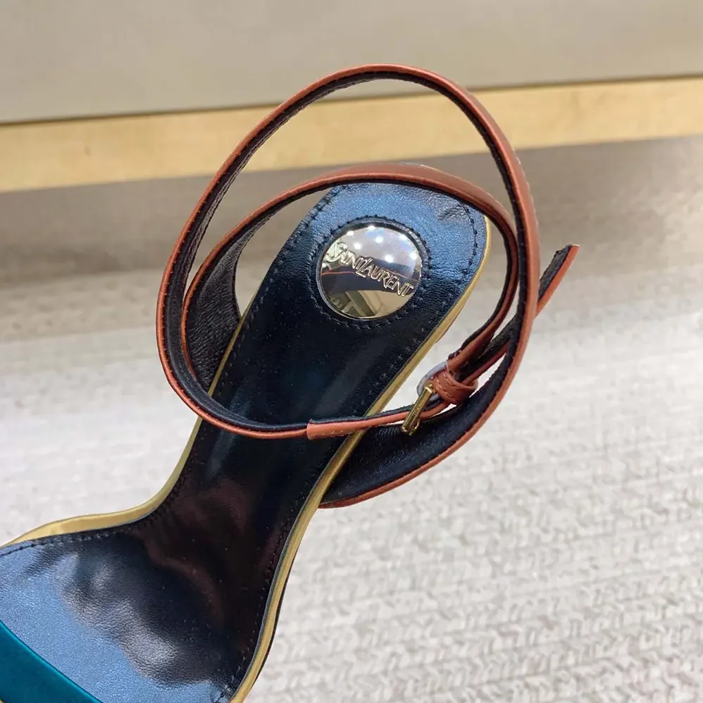 Saint Laurent YSL Dominique Sandals in Satin Crepe for Women Saint Laurent YSL Dominique Sandals in Satin Crepe for Women