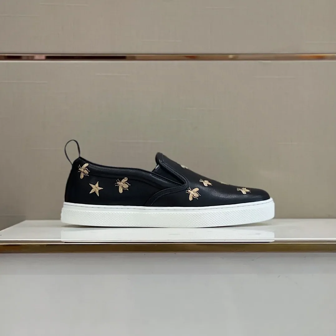 Gucci Slip-On Sneaker With Bees Black for Men Gucci Slip-On Sneaker With Bees Black for Men