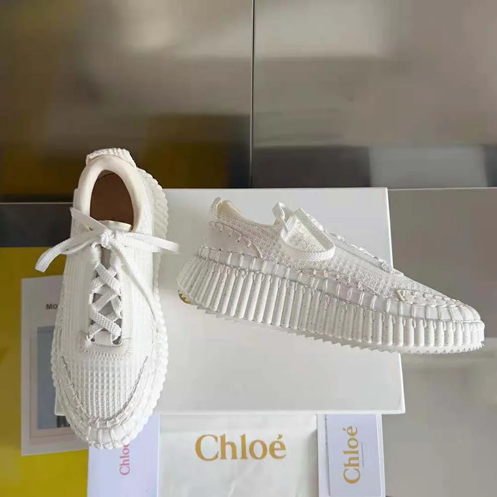 Chloe Nama Sneaker for Unisex in White Chloe Nama Sneaker for Unisex in White