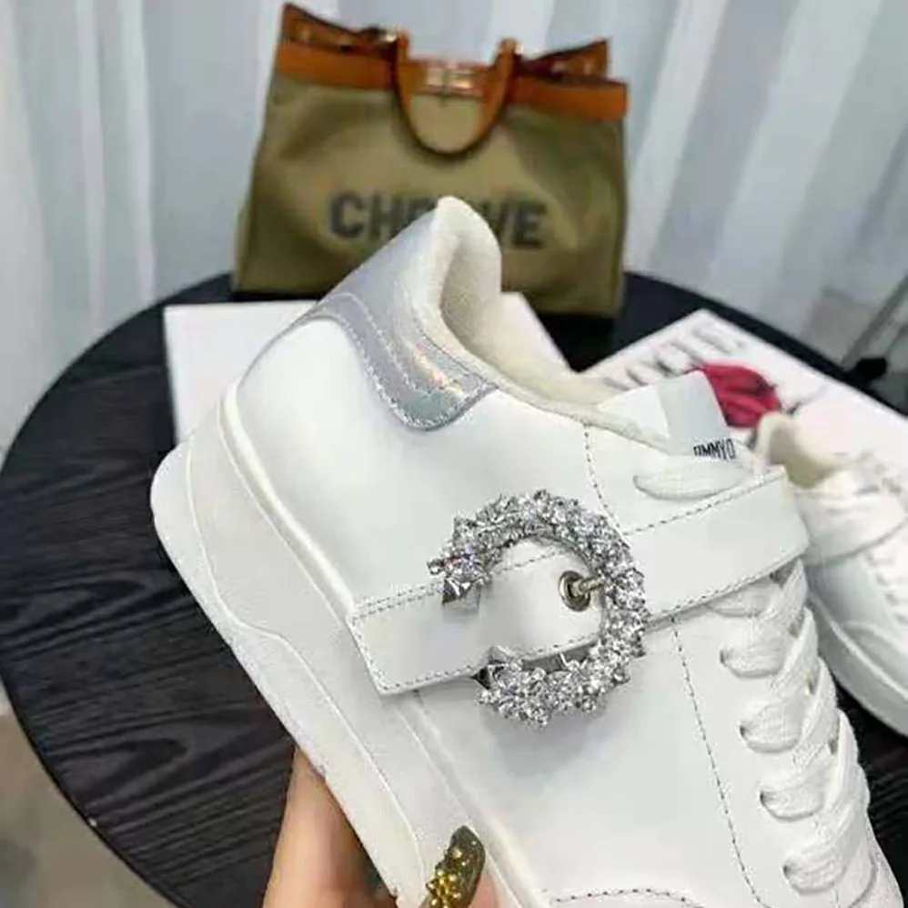 Jimmy Choo Osaka Lace up White Calf Leather and Silver Metallic Nappa Low Top Trainers for Women Jimmy Choo Osaka Lace up White Calf Leather and Silver Metallic Nappa Low Top Trainers for Women