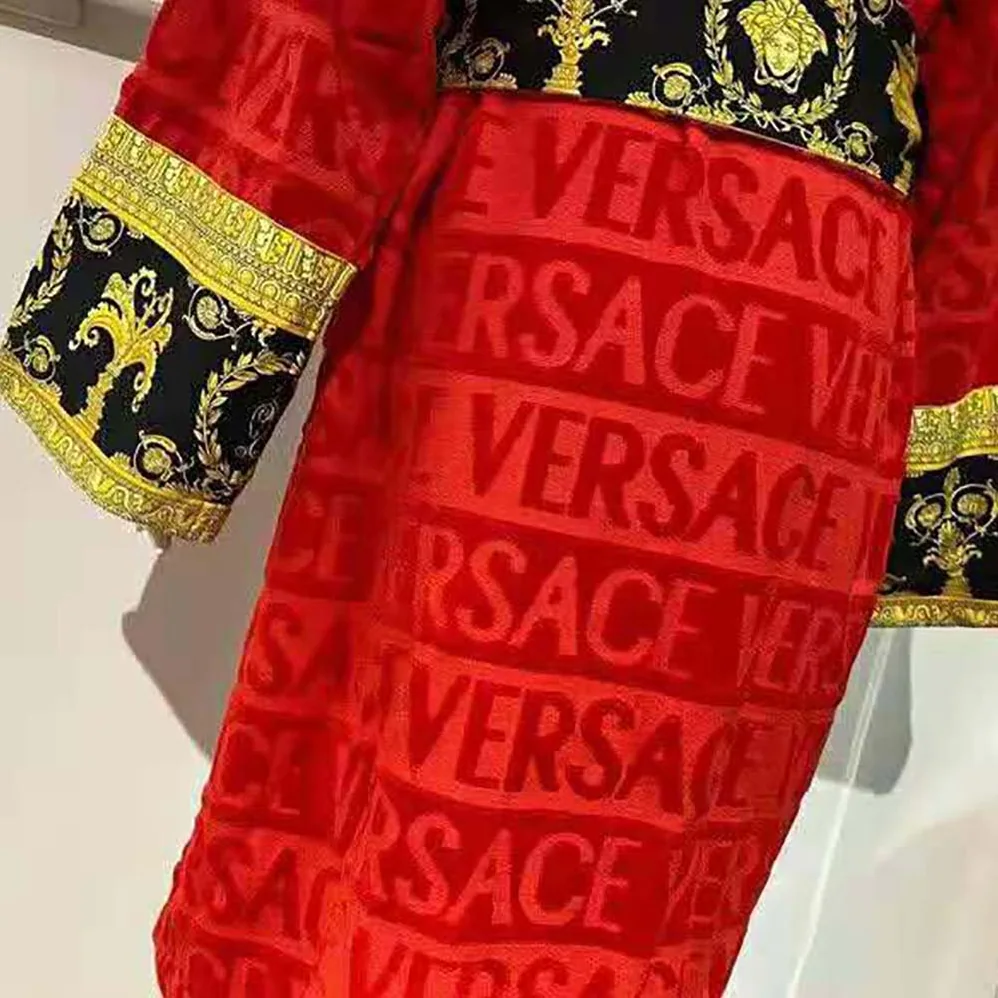 Versace I Baroque Bathrobe for Women in Red Versace I Baroque Bathrobe for Women in Red