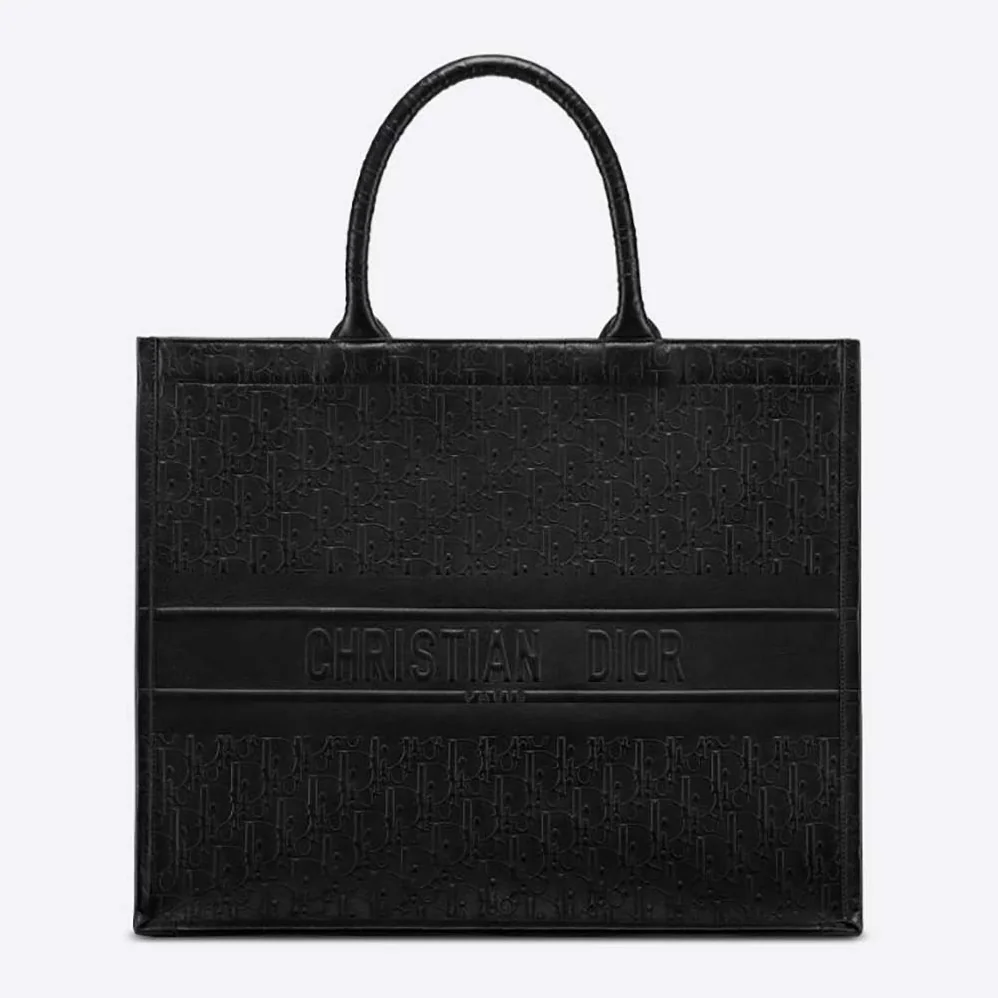 Dior Book Tote Black Dior Oblique Embossed Calfskin Dior Book Tote Black Dior Oblique Embossed Calfskin