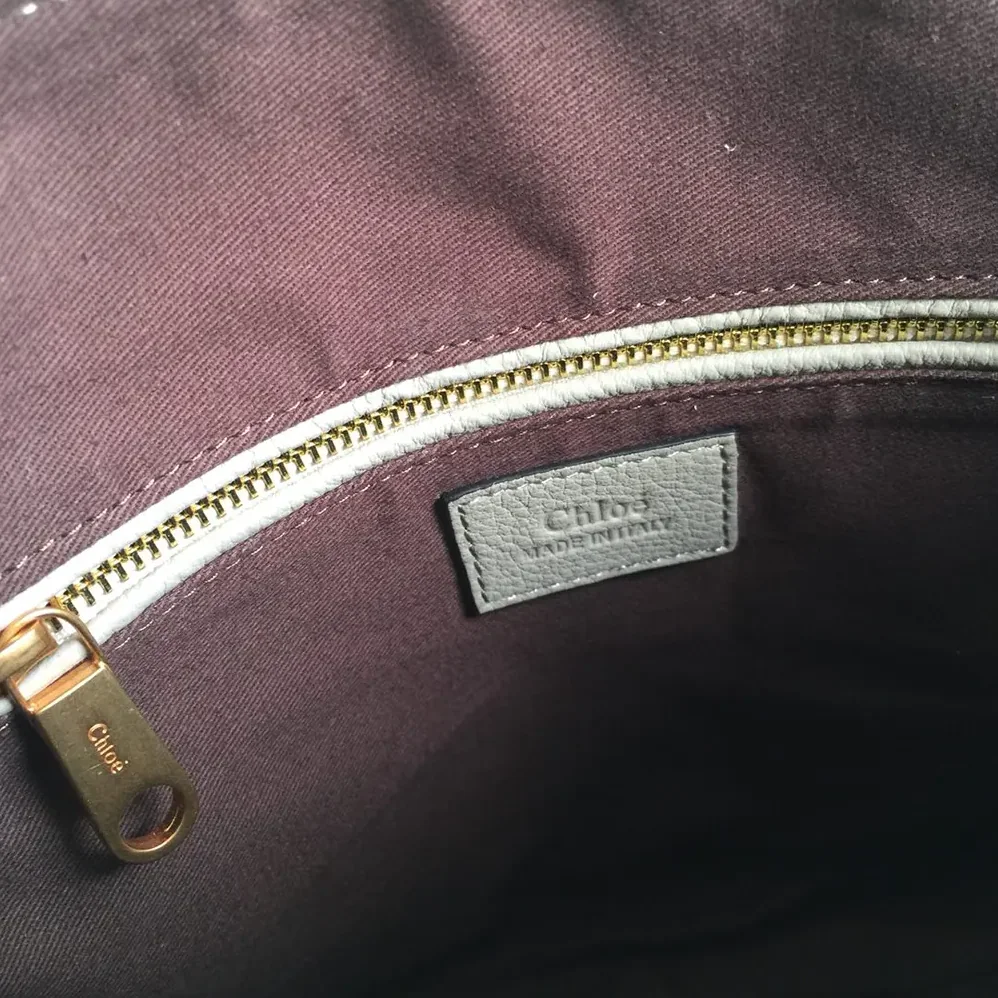 Chloe Marcie Bag in Grained Leather for Women in Grey