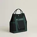 Hermes Garden Party Pockets Vertical Bag Noir/Vert Cyprès /