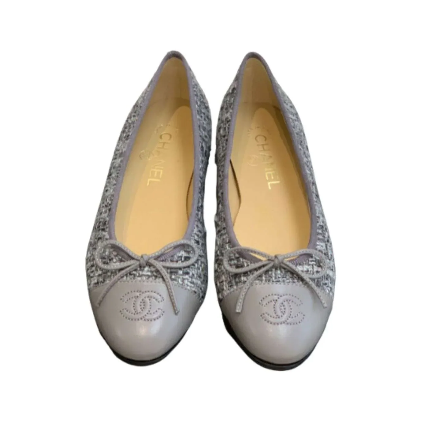 Chanel Ballet Flats Grey Chanel Ballet Flats Grey