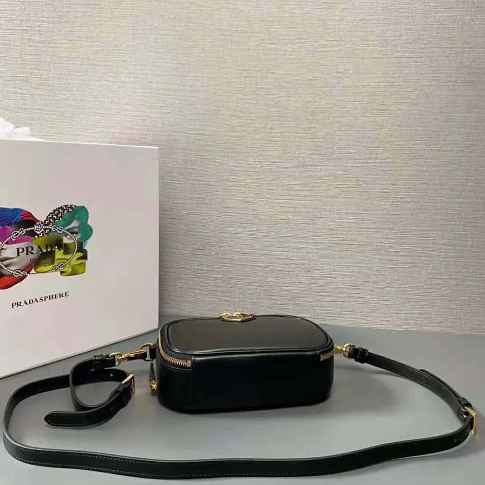 Prada Odette Leather Mini-bag for Women in Black Prada Odette Leather Mini-bag for Women in Black