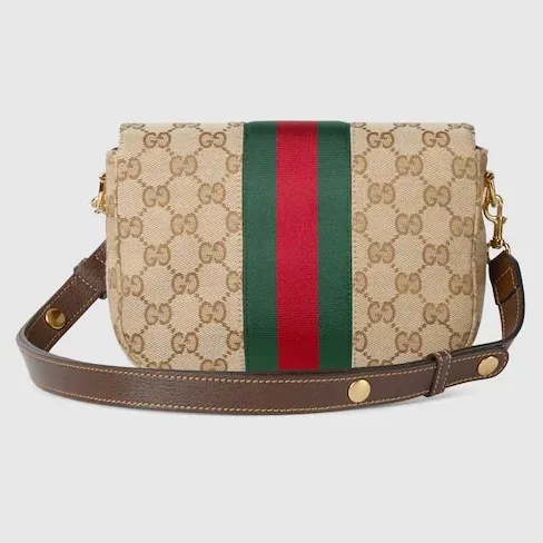 Gucci Horsebit 1955 Small Shoulder Bag / Sand And Dark Brown Gold Hardware