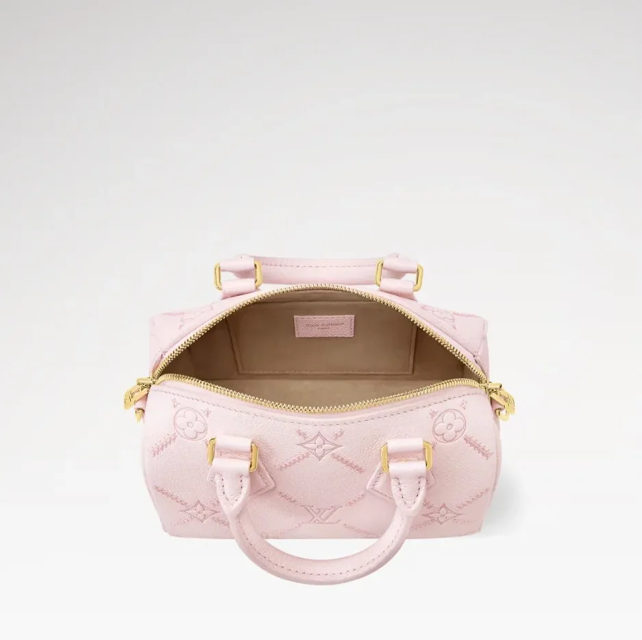 Louis Vuitton Speedy Bandouliere 20 Top Handle Bag / Light Bliss Couture Gold Hardware
