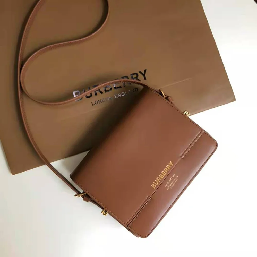 Burberry Small Two-tone Leather Grace Bag for Women in Brown