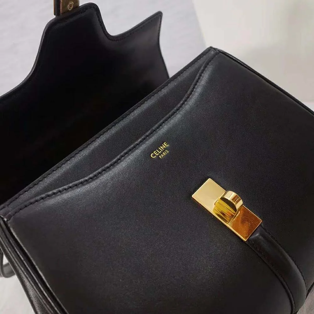 Celine Small 16 Bag in Satinated Calfskin for Women in Black