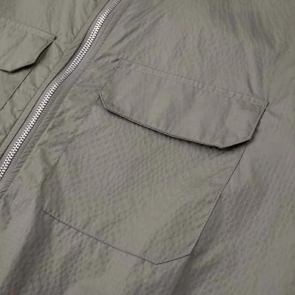Dior Zipped Blouson Gray Technical Cotton Ripstop for Men