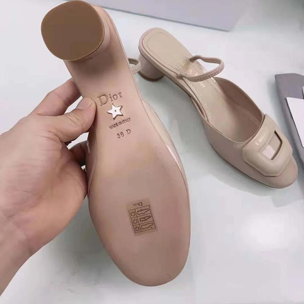 Dior Day Slingback Pump Nude Patent Calfskin for Women Dior Day Slingback Pump Nude Patent Calfskin for Women