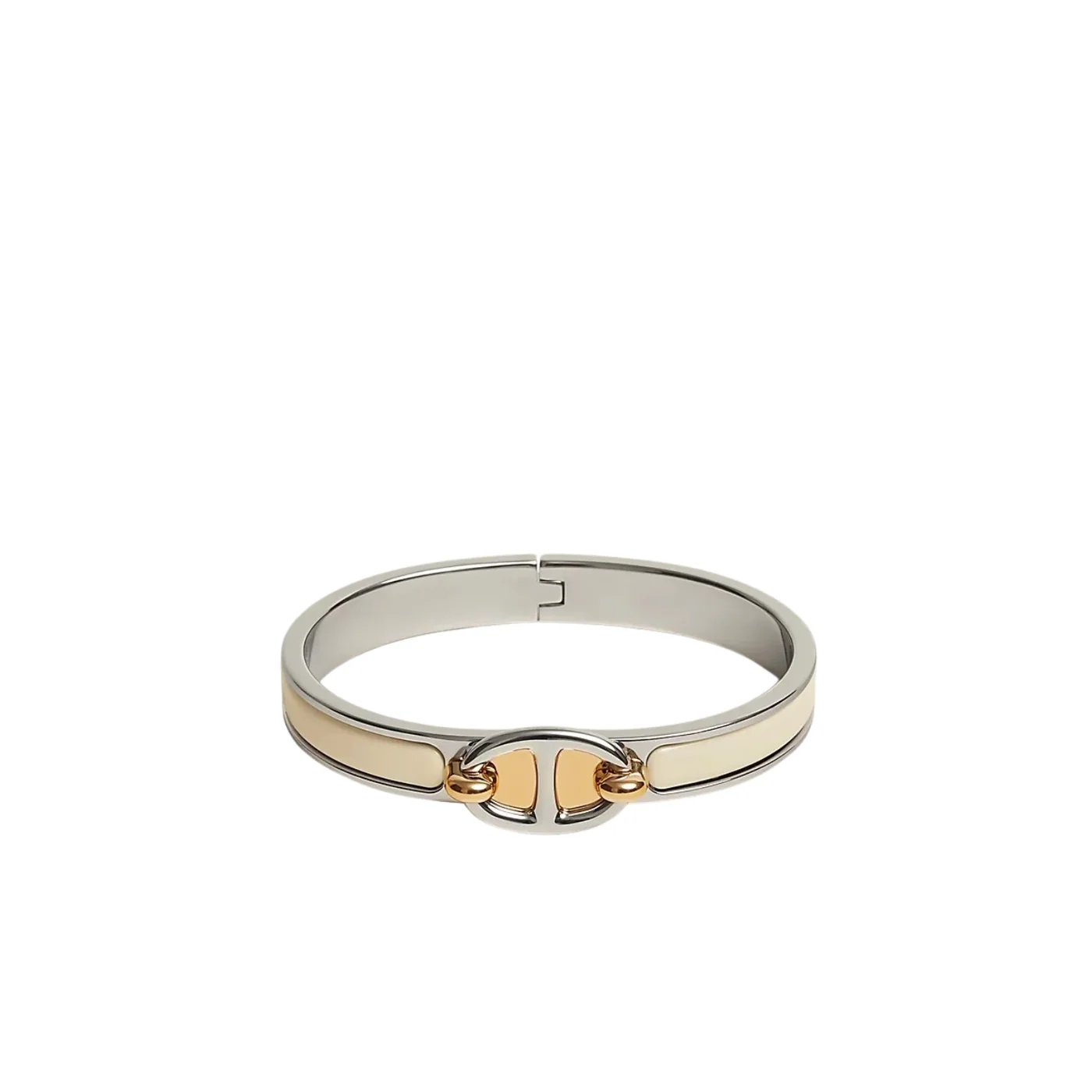 Hermes Mini Clic Chaine D Ancre Bracelet Creme Silver Hardware Hermes Mini Clic Chaine D Ancre Bracelet Creme Silver Hardware