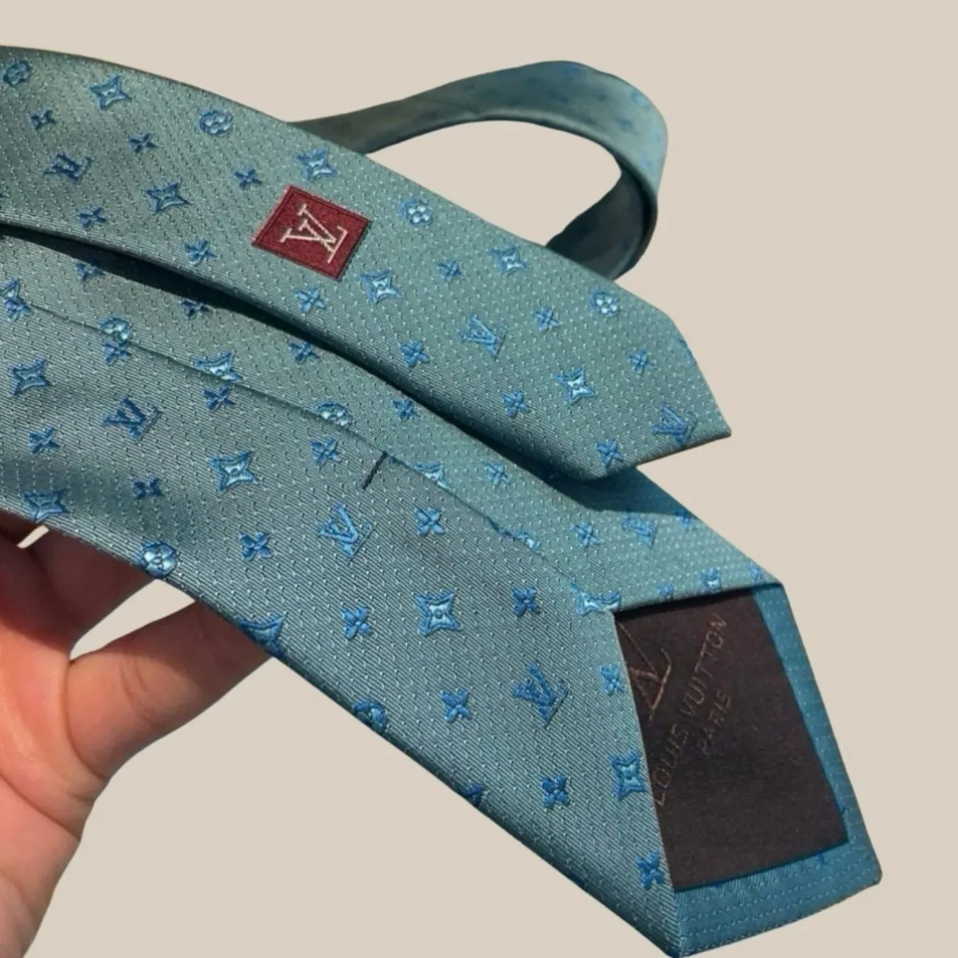 Louis Vuitton Monogram Silk Tie Mint Louis Vuitton Monogram Silk Tie Mint