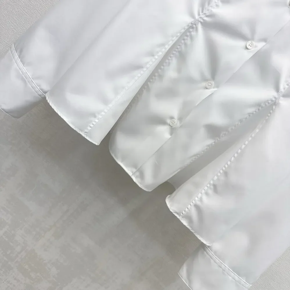 Dior Peplum Blouse White Cotton Poplin for Women
