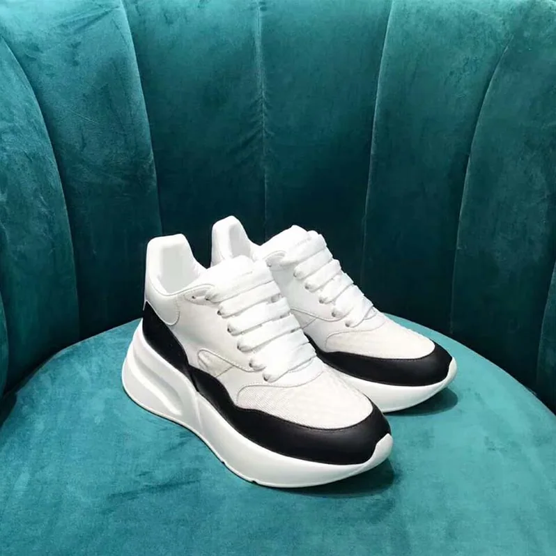 Alexander Mcqueen Oversized Runner in Nappa Calf Leather for Unisex in Black Alexander Mcqueen Oversized Runner in Nappa Calf Leather for Unisex in Black
