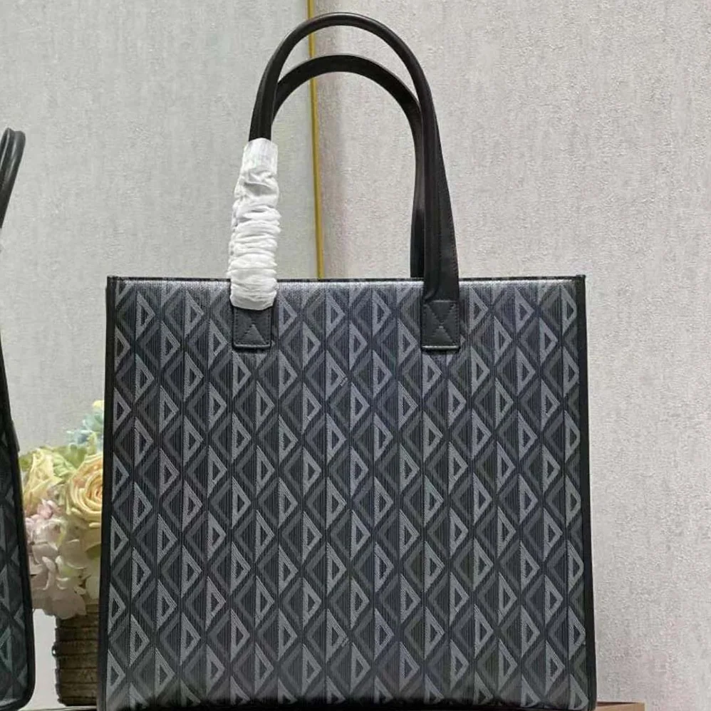 Dior Safari Tote Bag Black CD Diamond Canvas for Men Dior Safari Tote Bag Black CD Diamond Canvas for Men