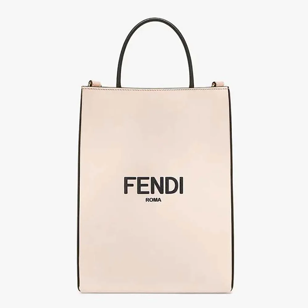 Fendi Fendi Pack Small Shopping Bag Pink Leather Bag for Women Fendi Fendi Pack Small Shopping Bag Pink Leather Bag for Women