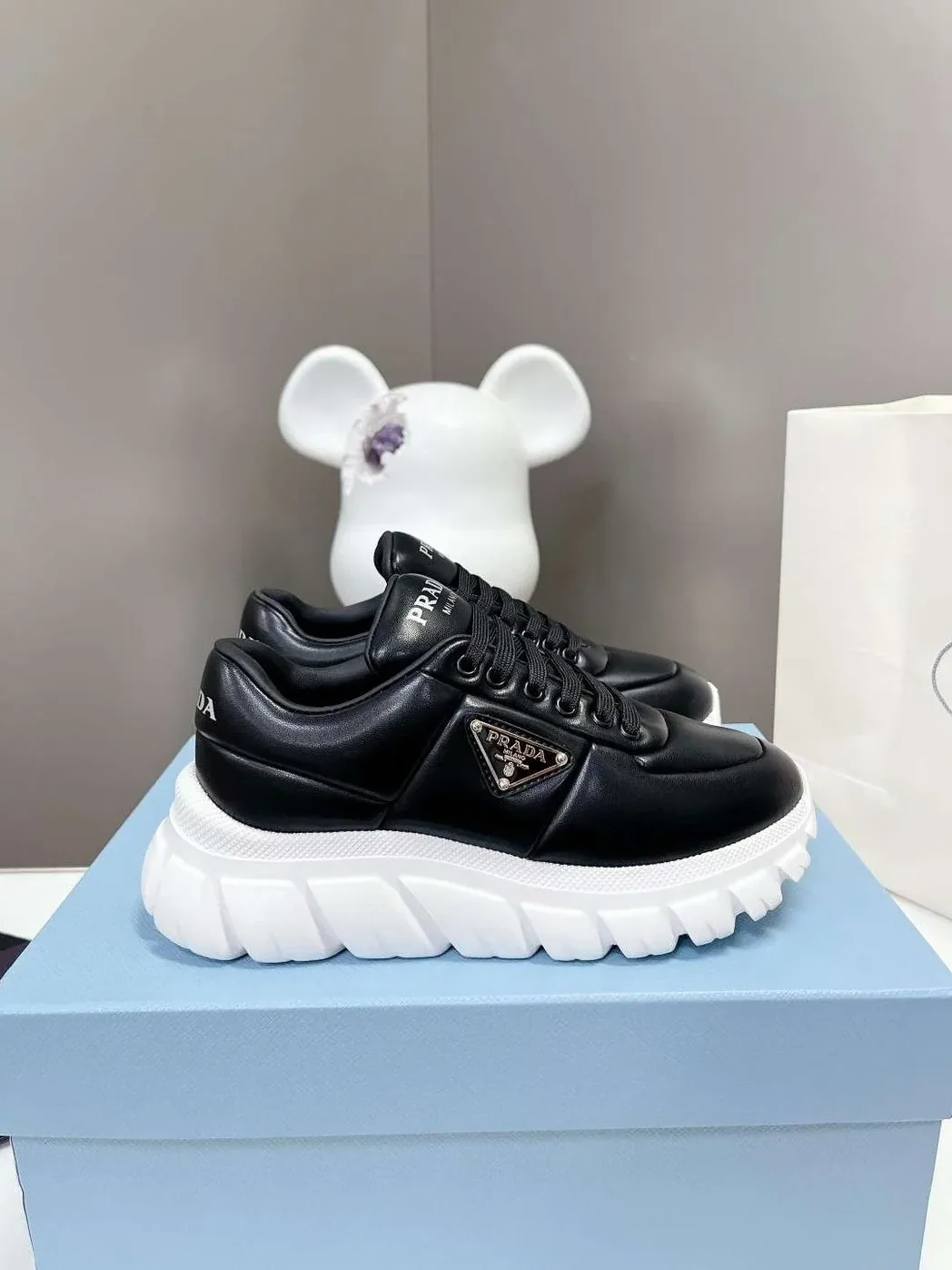 Prada Padded Nappa Sneakers Black Prada Padded Nappa Sneakers Black