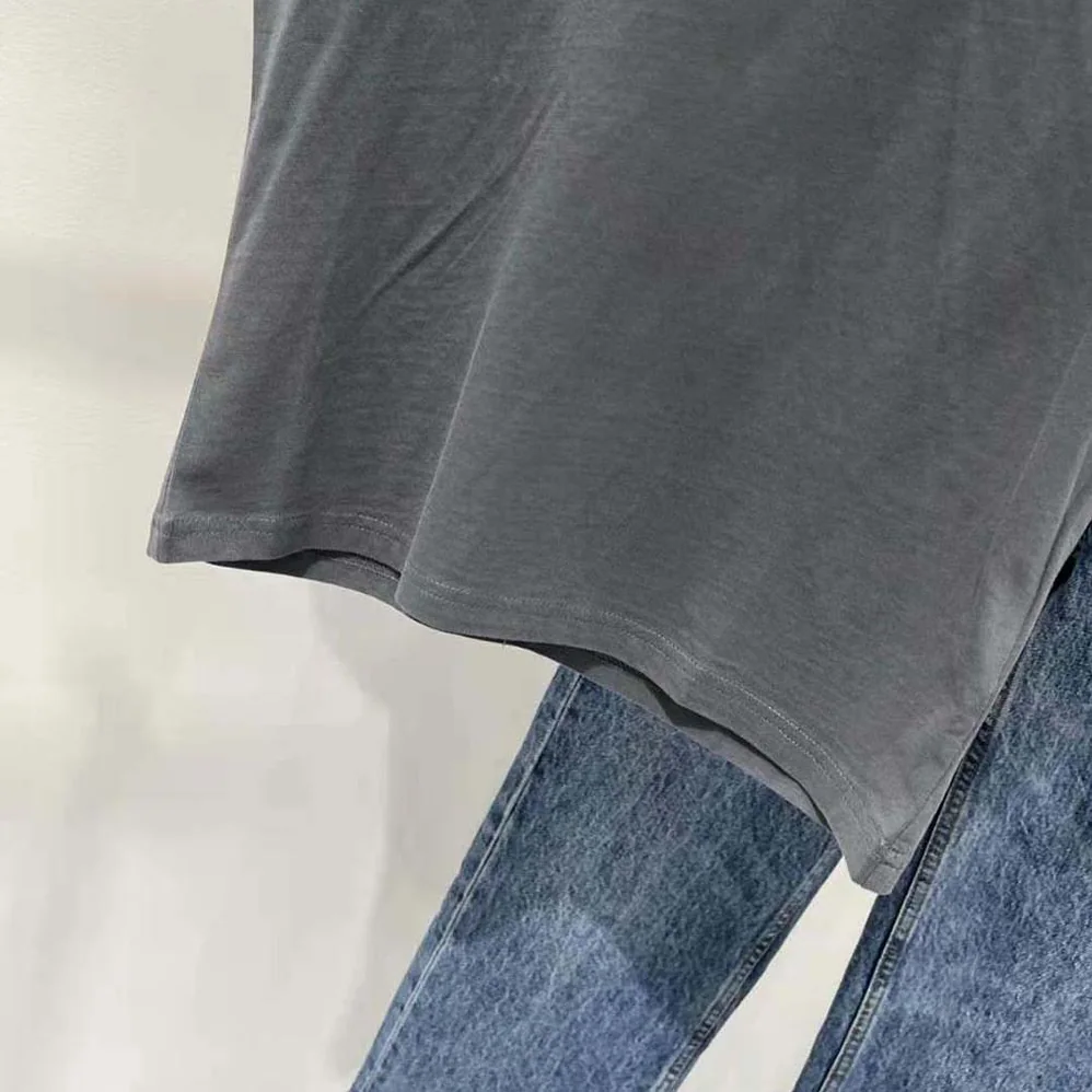 Miu Miu Garment-dyed Jersey T for Women in shirt with Embroidered Logo