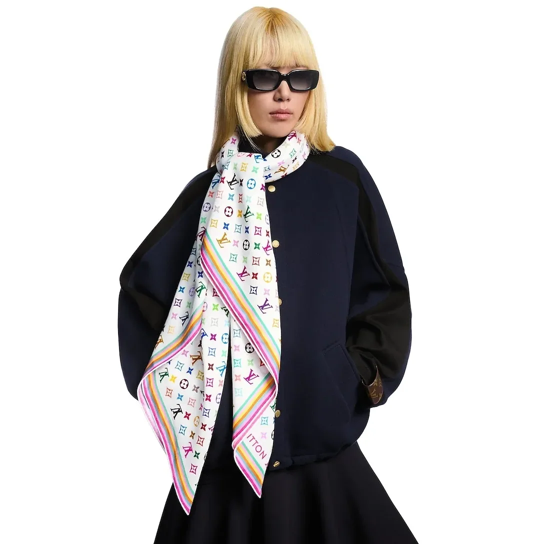 Louis Vuitton LV x TM Monogram Multicolor Shawl in White