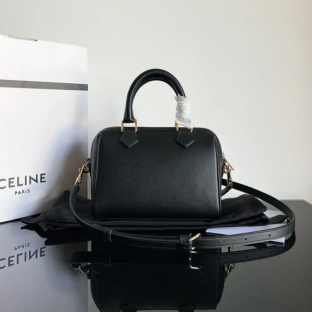 Celine Small Boston in Smooth Calfskin for Women in Black Celine Small Boston in Smooth Calfskin for Women in Black