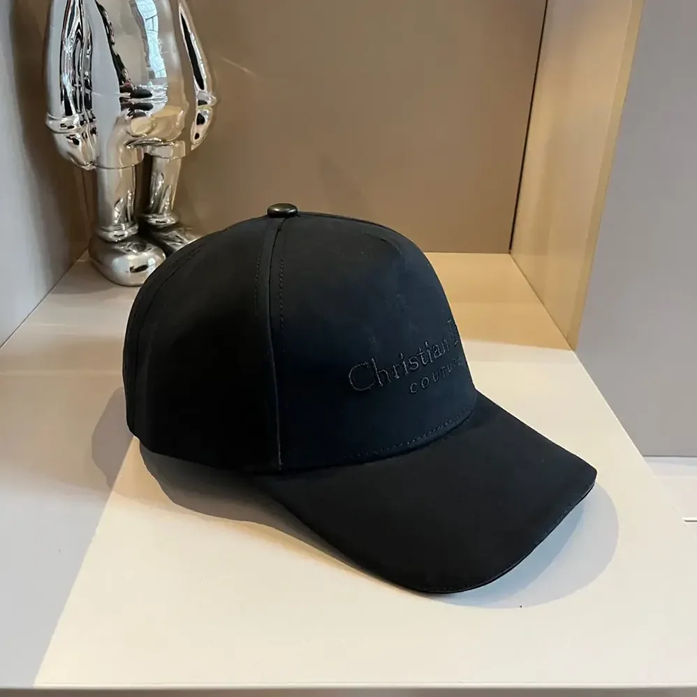 Dior Christian Dior Couture Baseball Cap Black Cotton Canvas for Unisex