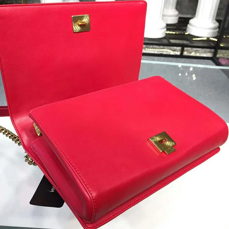 Dolce Gabbana D&G Medium Devotion Bag Quilted Nappa Leather for Women in Red
