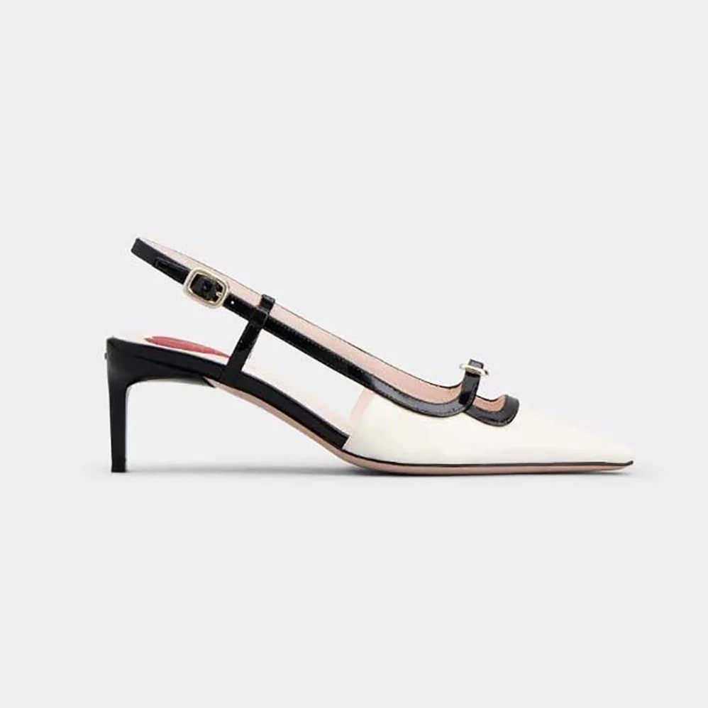 Roger Vivier Viv' Canard Slingback Pumps in Patent Leather for Women in Black Roger Vivier Viv' Canard Slingback Pumps in Patent Leather for Women in Black