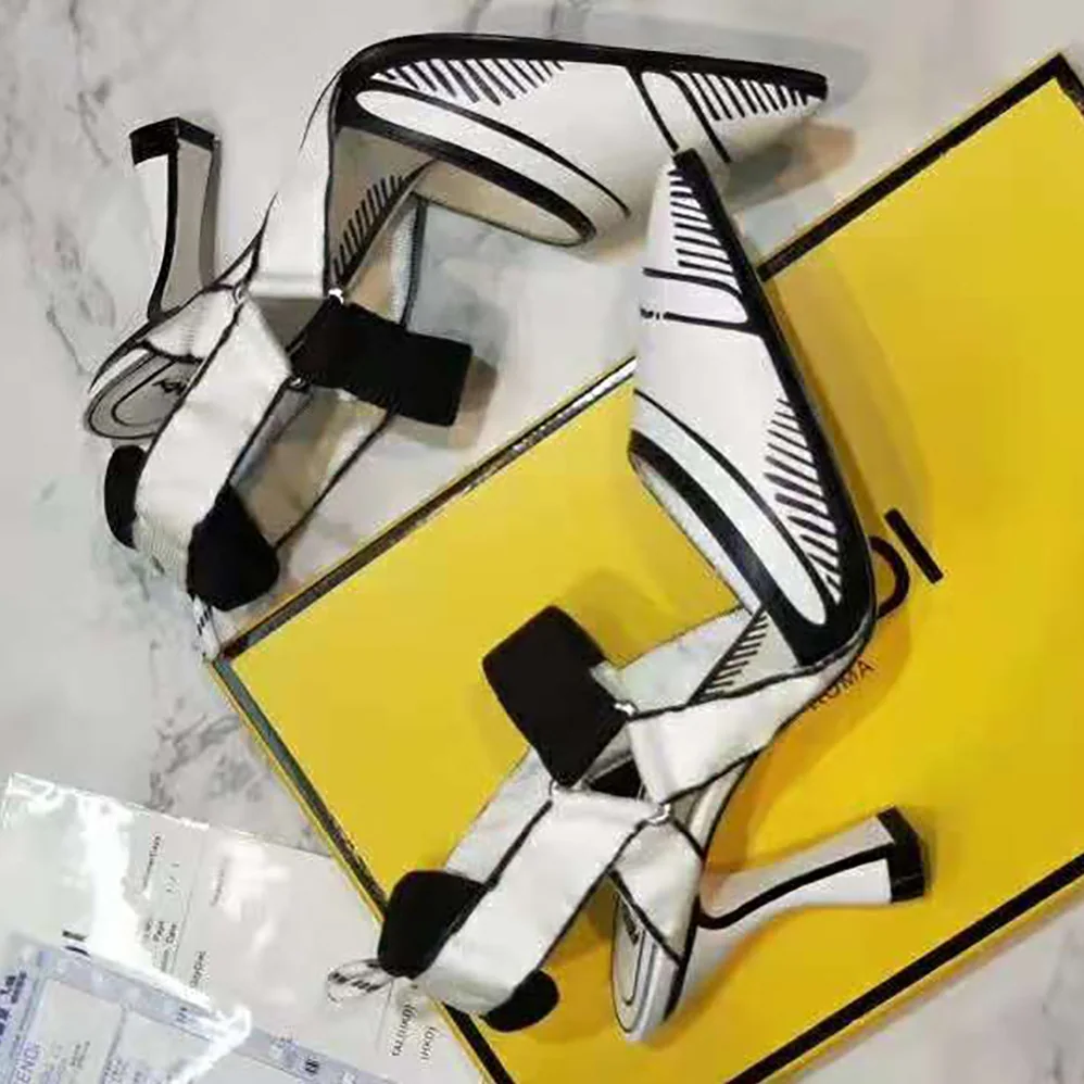 Fendi Slingbacks White Leather Colibrì Slingbacks 85 mm (3.3”) Heel for Women
