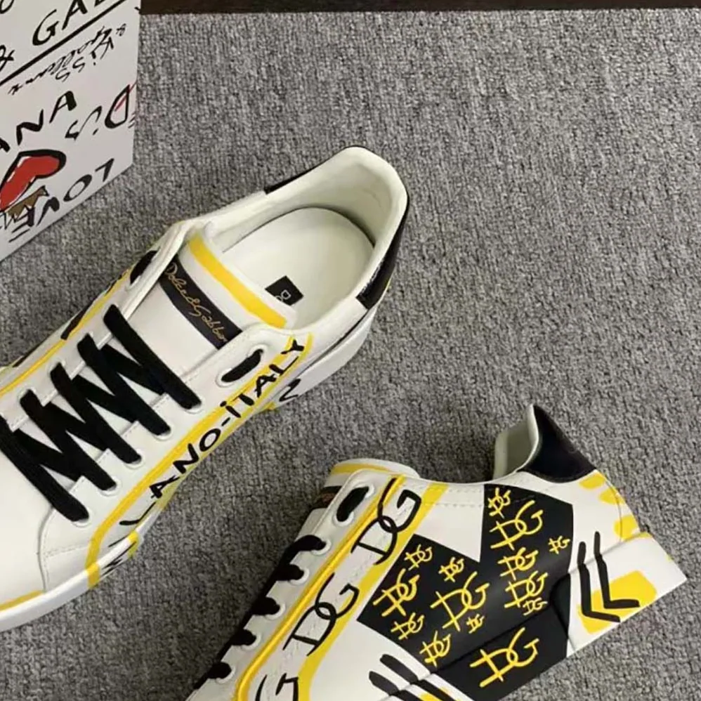 Dolce Gabbana D&G Limited Edition Portofino Sneakers for Unisex in Yellow Dolce Gabbana D&G Limited Edition Portofino Sneakers for Unisex in Yellow